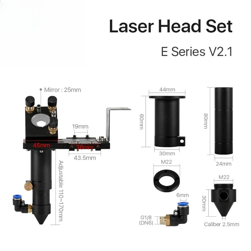 Co2 Laser Mirror - Zestaw głowicy CO2 serii Cloudray E
